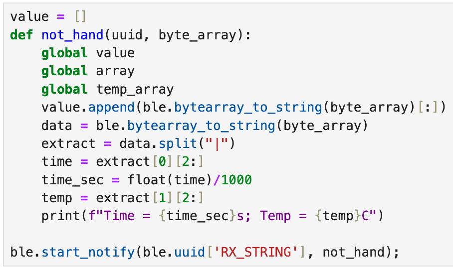 Temp notification handler call